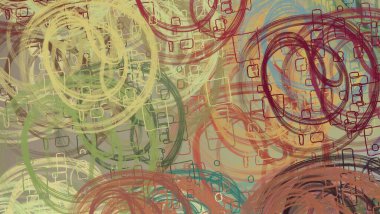 Soyut arka plan sanatı. 2D çizim. Etkileyici yağlı boya resim. Tuvalde fırça darbeleri. Modern sanat. Çok renkli arkaplan. Çağdaş sanat. İfade. Sanatsal dijital palet.