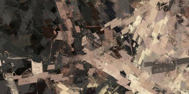 Soyut arka plan sanatı. 2D çizim. Etkileyici yağlı boya resim. Tuvalde fırça darbeleri. Modern sanat. Çok renkli arkaplan. Çağdaş sanat. İfade. Sanatsal dijital palet.