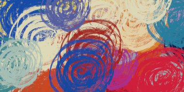 Soyut arka plan sanatı. 2D çizim. Etkileyici yağlı boya resim. Tuvalde fırça darbeleri. Modern sanat. Çok renkli arkaplan. Çağdaş sanat. İfade. Sanatsal dijital palet.