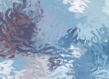 Soyut arka plan sanatı. 2D çizim. Etkileyici yağlı boya resim. Tuvalde fırça darbeleri. Modern sanat. Çok renkli arkaplan. Çağdaş sanat. İfade. Sanatsal dijital palet.