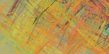 Soyut arka plan sanatı. 2D çizim. Etkileyici yağlı boya resim. Tuvalde fırça darbeleri. Modern sanat. Çok renkli arkaplan. Çağdaş sanat. İfade. Sanatsal dijital palet.