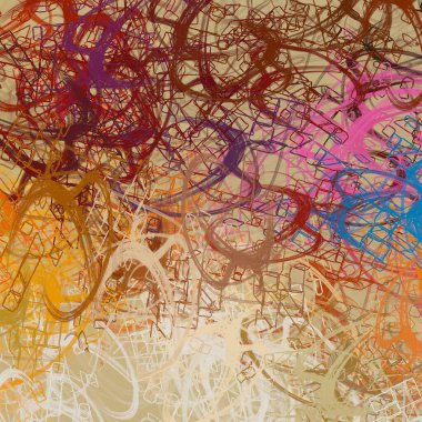 Soyut arka plan sanatı. 2D çizim. Etkileyici yağlı boya resim. Tuvalde fırça darbeleri. Modern sanat. Çok renkli arkaplan. Çağdaş sanat. İfade. Sanatsal dijital palet.