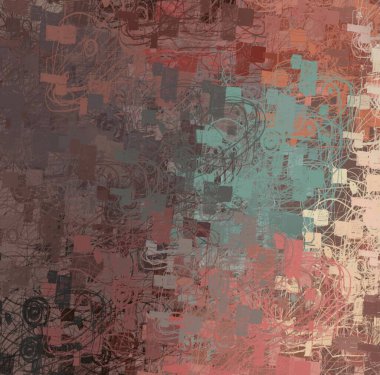 Soyut arka plan sanatı. 2D çizim. Etkileyici yağlı boya resim. Tuvalde fırça darbeleri. Modern sanat. Çok renkli arkaplan. Çağdaş sanat. İfade. Sanatsal dijital palet.