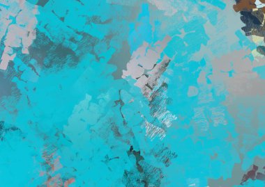 Soyut arka plan sanatı. 2D çizim. Etkileyici yağlı boya resim. Tuvalde fırça darbeleri. Modern sanat. Çok renkli arkaplan. Çağdaş sanat. İfade. Sanatsal dijital palet.