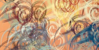 Soyut arka plan sanatı. 2D çizim. Etkileyici yağlı boya resim. Tuvalde fırça darbeleri. Modern sanat. Çok renkli arkaplan. Çağdaş sanat. İfade. Sanatsal dijital palet.