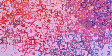 Soyut arka plan sanatı. 2D çizim. Etkileyici yağlı boya resim. Tuvalde fırça darbeleri. Modern sanat. Çok renkli arkaplan. Çağdaş sanat. İfade. Sanatsal dijital palet.