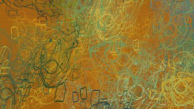 Soyut arka plan sanatı. 2D çizim. Etkileyici yağlı boya resim. Tuvalde fırça darbeleri. Modern sanat. Çok renkli arkaplan. Çağdaş sanat. İfade. Sanatsal dijital palet.