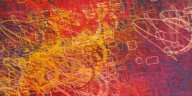 Soyut arka plan sanatı. 2D çizim. Etkileyici yağlı boya resim. Tuvalde fırça darbeleri. Modern sanat. Çok renkli arkaplan. Çağdaş sanat. İfade. Sanatsal dijital palet.