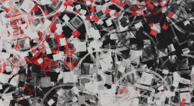 Soyut arka plan sanatı. 2D çizim. Etkileyici yağlı boya resim. Tuvalde fırça darbeleri. Modern sanat. Çok renkli arkaplan. Çağdaş sanat. İfade. Sanatsal dijital palet.