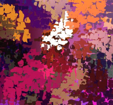 Soyut arka plan sanatı. 2D çizim. Etkileyici yağlı boya resim. Tuvalde fırça darbeleri. Modern sanat. Çok renkli arkaplan. Çağdaş sanat. İfade. Sanatsal dijital palet.