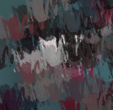 Soyut arka plan sanatı. 2D çizim. Etkileyici yağlı boya resim. Tuvalde fırça darbeleri. Modern sanat. Çok renkli arkaplan. Çağdaş sanat. İfade. Sanatsal dijital palet.