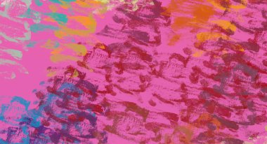 Soyut arka plan sanatı. 2D çizim. Etkileyici yağlı boya resim. Tuvalde fırça darbeleri. Modern sanat. Çok renkli arkaplan. Çağdaş sanat. İfade. Sanatsal dijital palet.