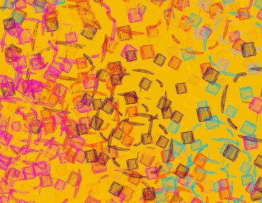 Soyut arka plan sanatı. 2D çizim. Etkileyici yağlı boya resim. Tuvalde fırça darbeleri. Modern sanat. Çok renkli arkaplan. Çağdaş sanat. İfade. Sanatsal dijital palet.