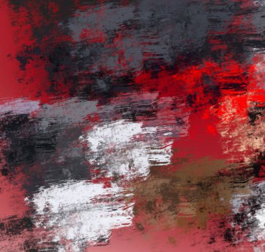 Soyut arka plan sanatı. 2D çizim. Etkileyici yağlı boya resim. Tuvalde fırça darbeleri. Modern sanat. Çok renkli arkaplan. Çağdaş sanat. İfade. Sanatsal dijital palet.