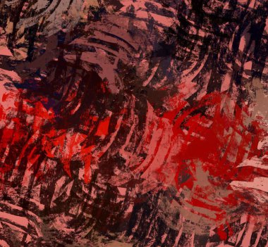 Soyut arka plan sanatı. 2D çizim. Etkileyici yağlı boya resim. Tuvalde fırça darbeleri. Modern sanat. Çok renkli arkaplan. Çağdaş sanat. İfade. Sanatsal dijital palet.