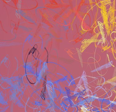 Soyut arka plan sanatı. 2D çizim. Etkileyici yağlı boya resim. Tuvalde fırça darbeleri. Modern sanat. Çok renkli arkaplan. Çağdaş sanat. İfade. Sanatsal dijital palet.