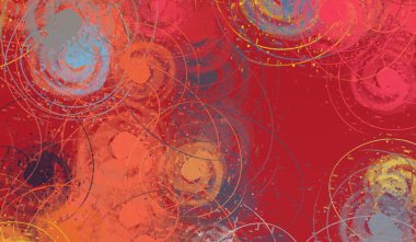 Soyut arka plan sanatı. 2D çizim. Etkileyici yağlı boya resim. Tuvalde fırça darbeleri. Modern sanat. Çok renkli arkaplan. Çağdaş sanat. İfade. Sanatsal dijital palet.