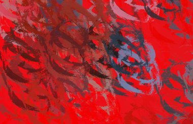 Soyut arka plan sanatı. 2D çizim. Etkileyici yağlı boya resim. Tuvalde fırça darbeleri. Modern sanat. Çok renkli arkaplan. Çağdaş sanat. İfade. Sanatsal dijital palet.