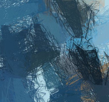 Soyut arka plan sanatı. 2D çizim. Etkileyici yağlı boya resim. Tuvalde fırça darbeleri. Modern sanat. Çok renkli arkaplan. Çağdaş sanat. İfade. Sanatsal dijital palet.