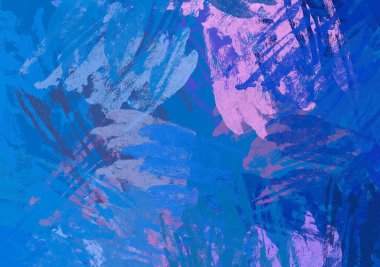 Soyut arka plan sanatı. 2D çizim. Etkileyici yağlı boya resim. Tuvalde fırça darbeleri. Modern sanat. Çok renkli arkaplan. Çağdaş sanat. İfade. Sanatsal dijital palet.