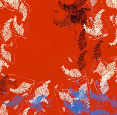 Soyut arka plan sanatı. 2D çizim. Etkileyici yağlı boya resim. Tuvalde fırça darbeleri. Modern sanat. Çok renkli arkaplan. Çağdaş sanat. İfade. Sanatsal dijital palet.