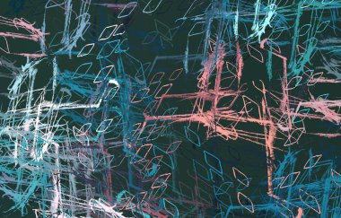 Soyut arka plan sanatı. 2D çizim. Etkileyici yağlı boya resim. Tuvalde fırça darbeleri. Modern sanat. Çok renkli arkaplan. Çağdaş sanat. İfade. Sanatsal dijital palet.