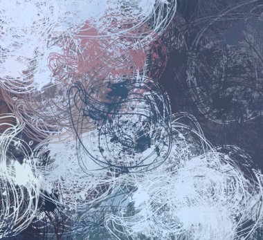 Soyut arka plan sanatı. 2D çizim. Etkileyici yağlı boya resim. Tuvalde fırça darbeleri. Modern sanat. Çok renkli arkaplan. Çağdaş sanat. İfade. Sanatsal dijital palet.