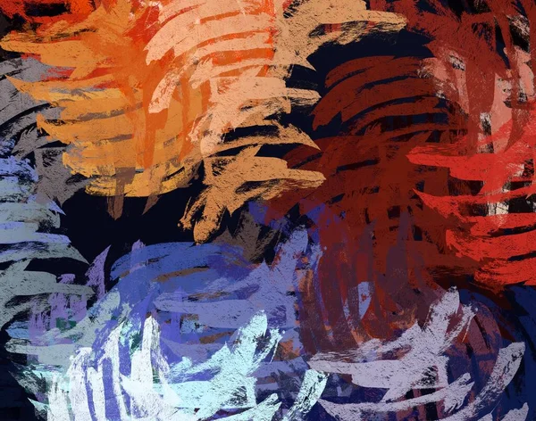 Abstracte Achtergrondkunst Illustratie Expressieve Olieverf Penseelstreken Doek Moderne Kunst Meerkleurige — Stockfoto