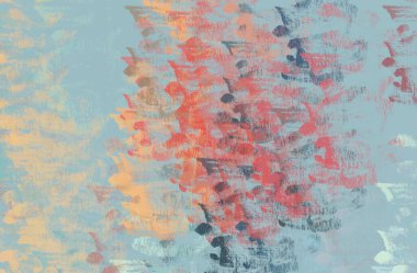 Soyut arka plan sanatı. 2D çizim. Etkileyici yağlı boya resim. Tuvalde fırça darbeleri. Modern sanat. Çok renkli arkaplan. Çağdaş sanat. İfade. Sanatsal dijital palet.