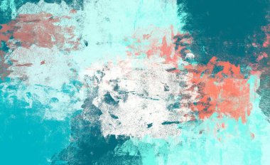 Soyut arka plan sanatı. 2D çizim. Etkileyici yağlı boya resim. Tuvalde fırça darbeleri. Modern sanat. Çok renkli arkaplan. Çağdaş sanat. İfade. Sanatsal dijital palet.