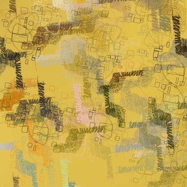 Soyut arka plan sanatı. 2D çizim. Etkileyici yağlı boya resim. Tuvalde fırça darbeleri. Modern sanat. Çok renkli arkaplan. Çağdaş sanat. İfade. Sanatsal dijital palet.