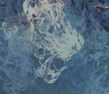 Soyut arka plan sanatı. 2D çizim. Etkileyici yağlı boya resim. Tuvalde fırça darbeleri. Modern sanat. Çok renkli arkaplan. Çağdaş sanat. İfade. Sanatsal dijital palet.