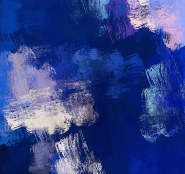 Soyut arka plan sanatı. 2D çizim. Etkileyici yağlı boya resim. Tuvalde fırça darbeleri. Modern sanat. Çok renkli arkaplan. Çağdaş sanat. İfade. Sanatsal dijital palet.