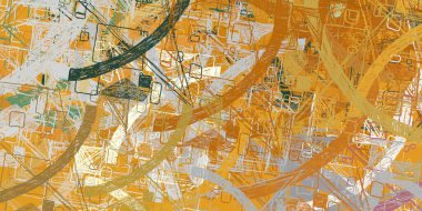 Soyut arka plan sanatı. 2D çizim. Etkileyici yağlı boya resim. Tuvalde fırça darbeleri. Modern sanat. Çok renkli arkaplan. Çağdaş sanat. İfade. Sanatsal dijital palet.