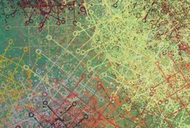 Soyut arka plan sanatı. 2D çizim. Etkileyici yağlı boya resim. Tuvalde fırça darbeleri. Modern sanat. Çok renkli arkaplan. Çağdaş sanat. İfade. Sanatsal dijital palet.