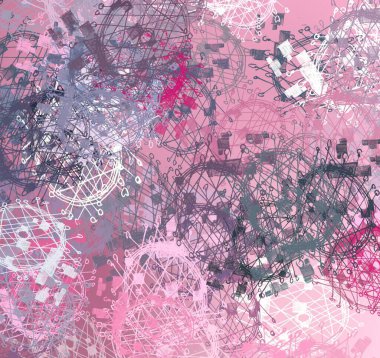 Soyut arka plan sanatı. 2D çizim. Etkileyici yağlı boya resim. Tuvalde fırça darbeleri. Modern sanat. Çok renkli arkaplan. Çağdaş sanat. İfade. Sanatsal dijital palet.