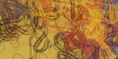 Soyut arka plan sanatı. 2D çizim. Etkileyici yağlı boya resim. Tuvalde fırça darbeleri. Modern sanat. Çok renkli arkaplan. Çağdaş sanat. İfade. Sanatsal dijital palet.
