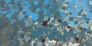 Soyut arka plan sanatı. 2D çizim. Etkileyici yağlı boya resim. Tuvalde fırça darbeleri. Modern sanat. Çok renkli arkaplan. Çağdaş sanat. İfade. Sanatsal dijital palet.