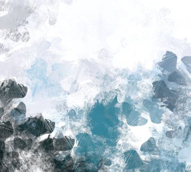 Soyut arka plan sanatı. 2D çizim. Etkileyici yağlı boya resim. Tuvalde fırça darbeleri. Modern sanat. Çok renkli arkaplan. Çağdaş sanat. İfade. Sanatsal dijital palet.