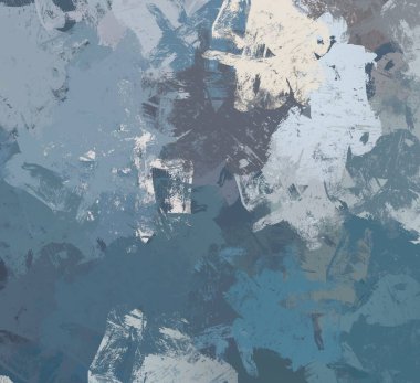 Soyut arka plan sanatı. 2D çizim. Etkileyici yağlı boya resim. Tuvalde fırça darbeleri. Modern sanat. Çok renkli arkaplan. Çağdaş sanat. İfade. Sanatsal dijital palet.