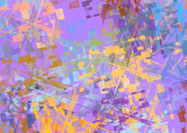 Soyut arka plan sanatı. 2D çizim. Etkileyici yağlı boya resim. Tuvalde fırça darbeleri. Modern sanat. Çok renkli arkaplan. Çağdaş sanat. İfade. Sanatsal dijital palet.