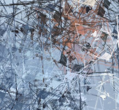 Soyut arka plan sanatı. 2D çizim. Etkileyici yağlı boya resim. Tuvalde fırça darbeleri. Modern sanat. Çok renkli arkaplan. Çağdaş sanat. İfade. Sanatsal dijital palet.