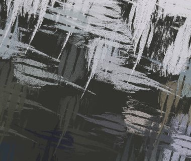 Soyut arka plan sanatı. 2D çizim. Etkileyici yağlı boya resim. Tuvalde fırça darbeleri. Modern sanat. Çok renkli arkaplan. Çağdaş sanat. İfade. Sanatsal dijital palet.