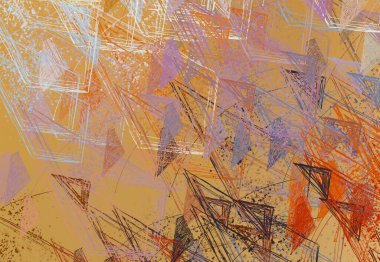 Soyut arka plan sanatı. 2D çizim. Etkileyici yağlı boya resim. Tuvalde fırça darbeleri. Modern sanat. Çok renkli arkaplan. Çağdaş sanat. İfade. Sanatsal dijital palet.