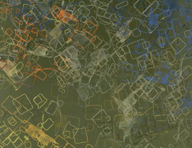 Soyut arka plan sanatı. 2D çizim. Etkileyici yağlı boya resim. Tuvalde fırça darbeleri. Modern sanat. Çok renkli arkaplan. Çağdaş sanat. İfade. Sanatsal dijital palet.