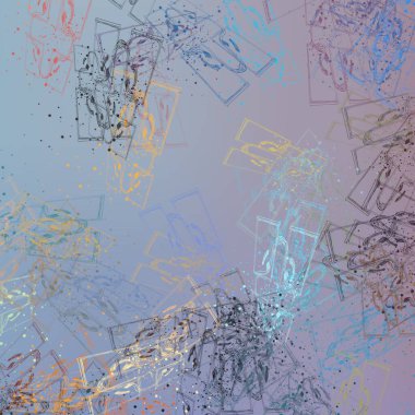 Soyut arka plan sanatı. 2D çizim. Etkileyici yağlı boya resim. Tuvalde fırça darbeleri. Modern sanat. Çok renkli arkaplan. Çağdaş sanat. İfade. Sanatsal dijital palet.