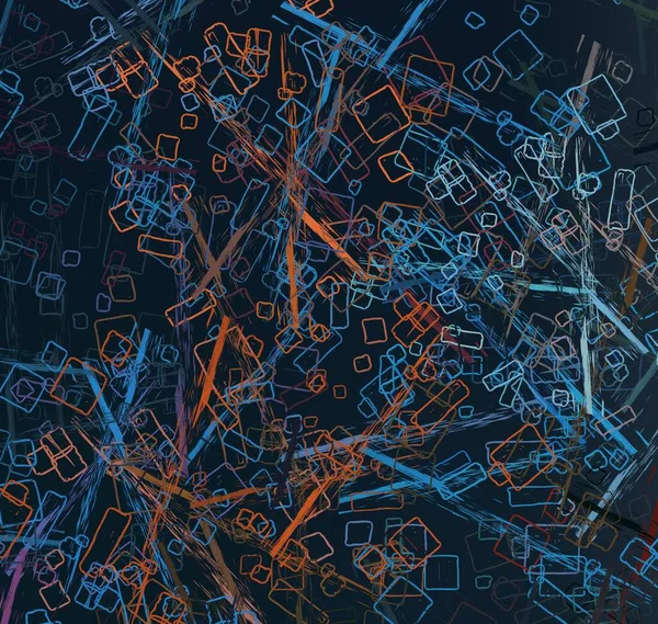 Soyut arka plan sanatı. 2D çizim. Etkileyici yağlı boya resim. Tuvalde fırça darbeleri. Modern sanat. Çok renkli arkaplan. Çağdaş sanat. İfade. Sanatsal dijital palet.