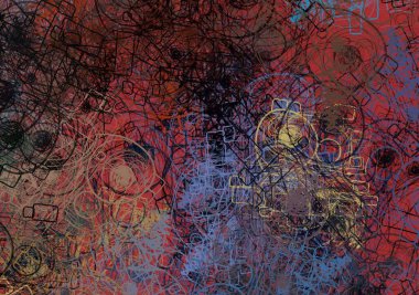 Soyut arka plan sanatı. 2D çizim. Etkileyici yağlı boya resim. Tuvalde fırça darbeleri. Modern sanat. Çok renkli arkaplan. Çağdaş sanat. İfade. Sanatsal dijital palet.