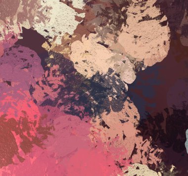 Soyut arka plan sanatı. 2D çizim. Etkileyici yağlı boya resim. Tuvalde fırça darbeleri. Modern sanat. Çok renkli arkaplan. Çağdaş sanat. İfade. Sanatsal dijital palet.