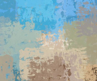 Soyut arka plan sanatı. 2D çizim. Etkileyici yağlı boya resim. Tuvalde fırça darbeleri. Modern sanat. Çok renkli arkaplan. Çağdaş sanat. İfade. Sanatsal dijital palet.